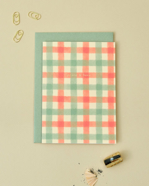 Red Gingham Greetings Card