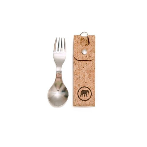 Spork with cork travel case