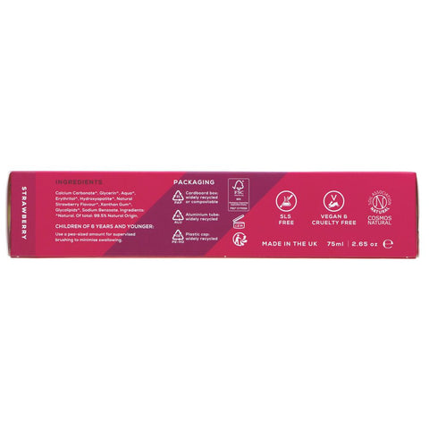 Georganics Strawberry Toothpaste with Hydroxyapatite | Fluoride Free