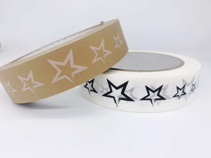 Paper Tape with Stars | White