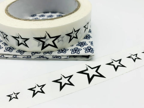 Paper Tape with Stars | White