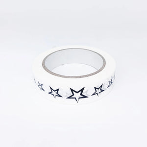 Paper Tape with Stars | White