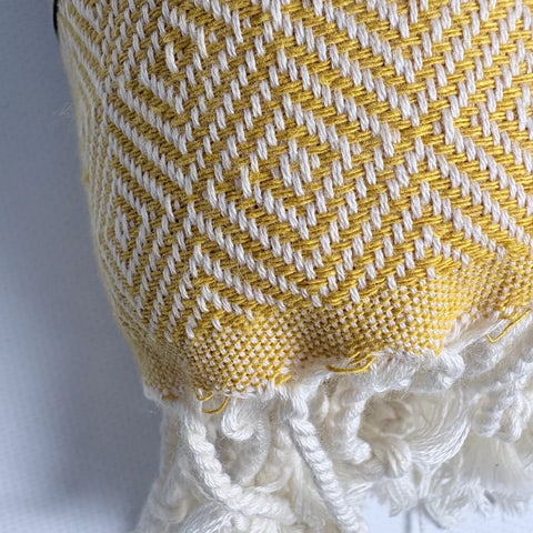 Cotton Beach Towel | Mustard Diamond
