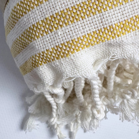 Cotton Beach Towel | Mustard Stripe