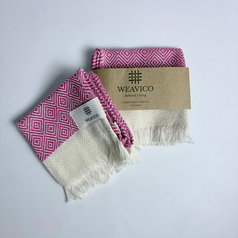 Cotton Tea Towels | Fuchsia Pink