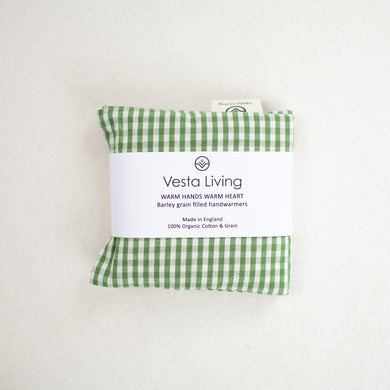 Natural Wheat Hand Warmers | Gingham