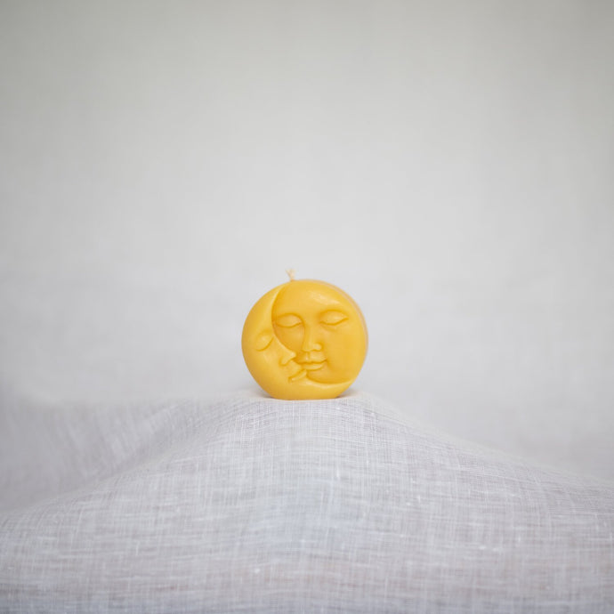 Beeswax Sun and Moon Candle