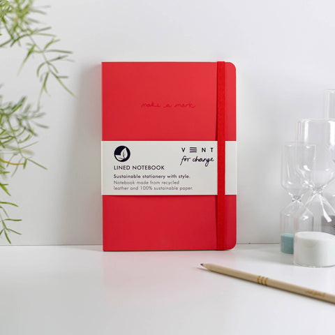 Make a Mark Recycled Leather A5 Journal | Notebook: Mustard Yellow