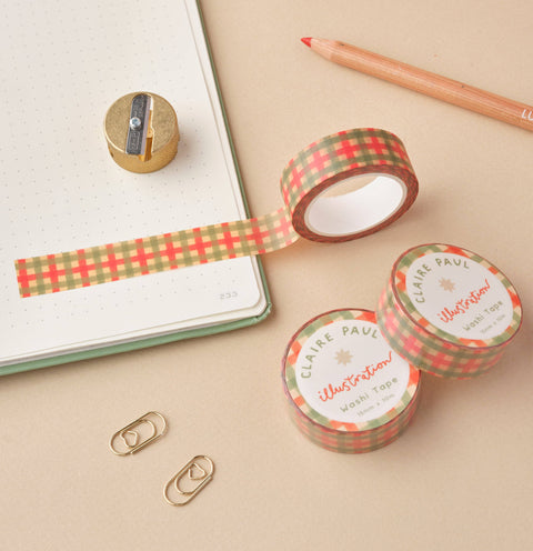 Washi Tape | Green and Red Check