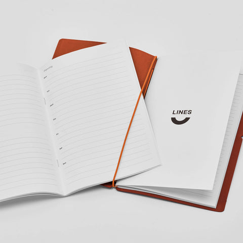 Make a Mark Refillable Planner Orange - Recycled Leather