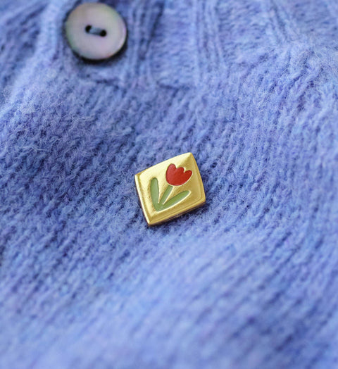 Enamel Pin Badge | Tulip Flower