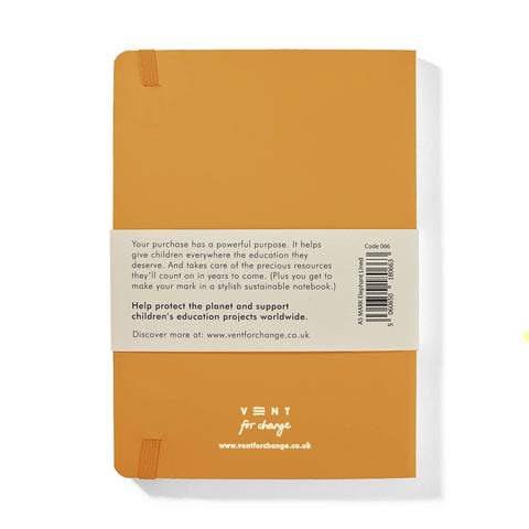 Make a Mark Recycled Leather A5 Journal | Notebook: Mustard Yellow