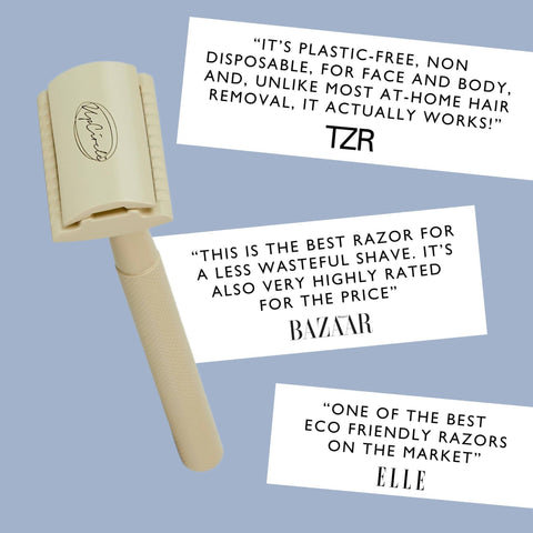 Plastic Free, Sustainable & Reusable Safety Razor: Razor Blade Refills (10 blades included) - £8.00+VAT per 5 packs of 10
