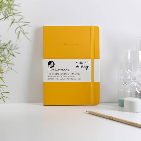 Make a Mark Recycled Leather A5 Journal | Notebook: Dusty Blue