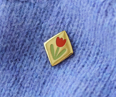 Enamel Pin Badge | Tulip Flower