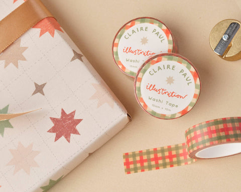 Washi Tape | Green and Red Check