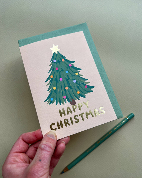 Happy Christmas Tree Card