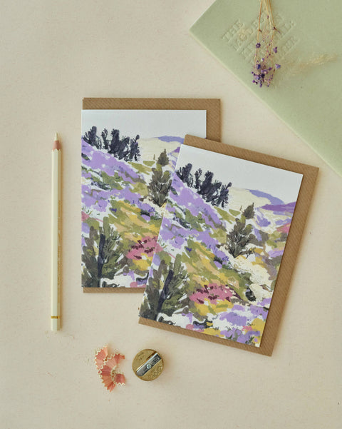 Heather Hills Illustrated Greetings Card