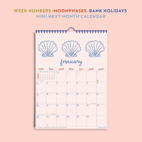 2026 Calendar A4 | Ocean Mermaid