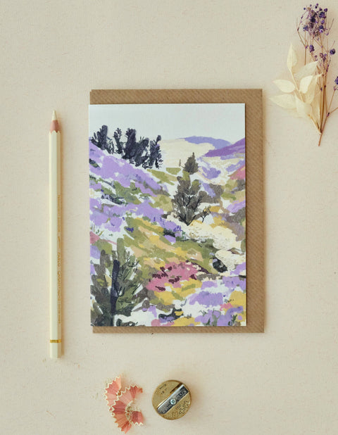 Heather Hills Illustrated Greetings Card