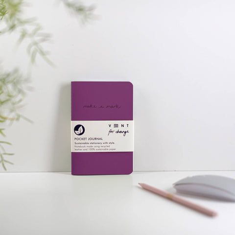Make a Mark Pocket Journal – Recycled Leather: Yellow