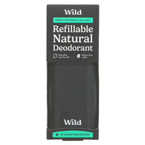 Wild Deodorant | Cotton and Sea Salt, Black