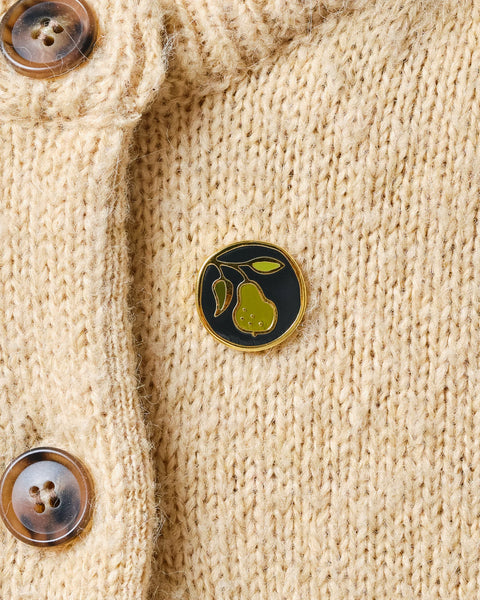 Enamel Pin Badge | Folk Art Pear