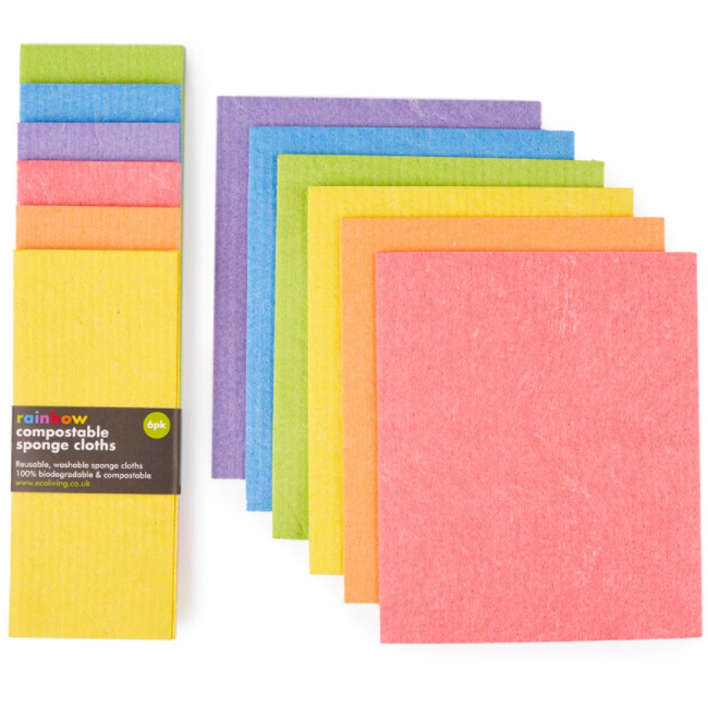 Compostable Sponge Cleaning Cloths x 6