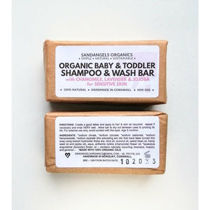 Baby and Toddler Shampoo & Wash Bar 50g | Organic | Sand Angels