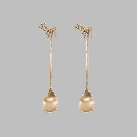 Brass Stag Spoon | Nkuku